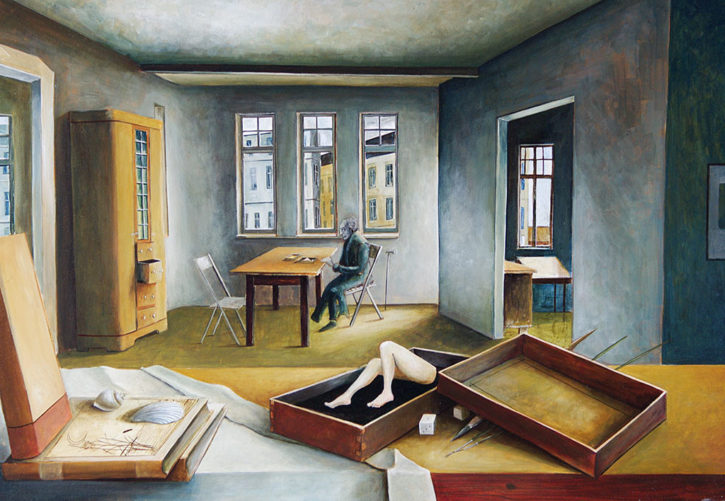 Ohne Titel, Benjamin Kerwien, Öl auf Holz, 61 × 41 cm, 2012